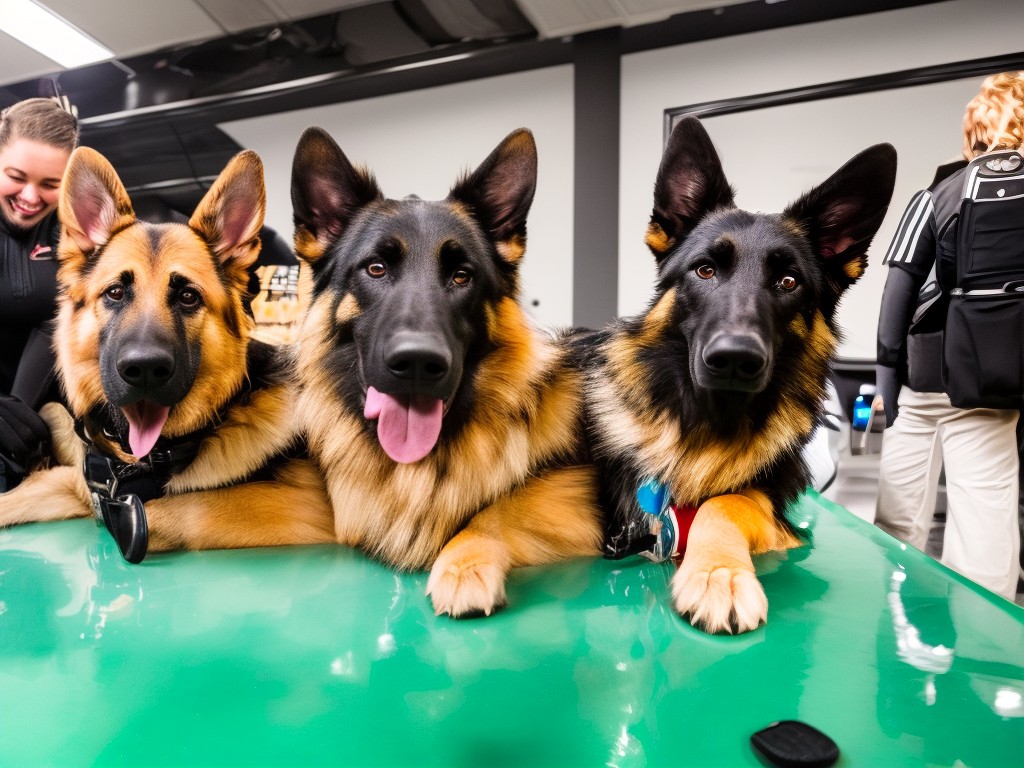 RAW photo, a German Shepherd dog being groomed and pampered, emphasizing the importance of proper care and maintenance, soft lighting, detailed fur texture, 8k uhd resolution, realistic photo, Fujifilm XT4