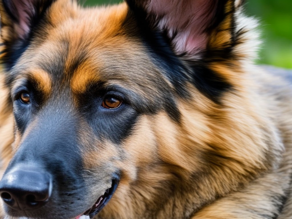 RAW photo, a close-up shot of a German Shepherd dog's expressive eyes and alert demeanor, capturing their loyal and intelligent nature, 8k uhd, high quality, realistic photo, soft natural lighting, Fujifilm XT4