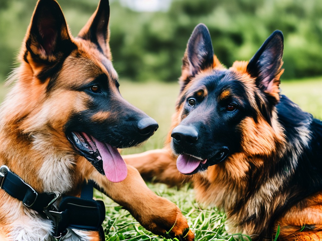 RAW photo, a German Shepherd engaging in playful interaction with its owner, showcasing their friendly and loyal temperament, captured in soft, natural lighting, 8k UHD resolution, high-quality, realistic photo, film grain, Fujifilm XT4