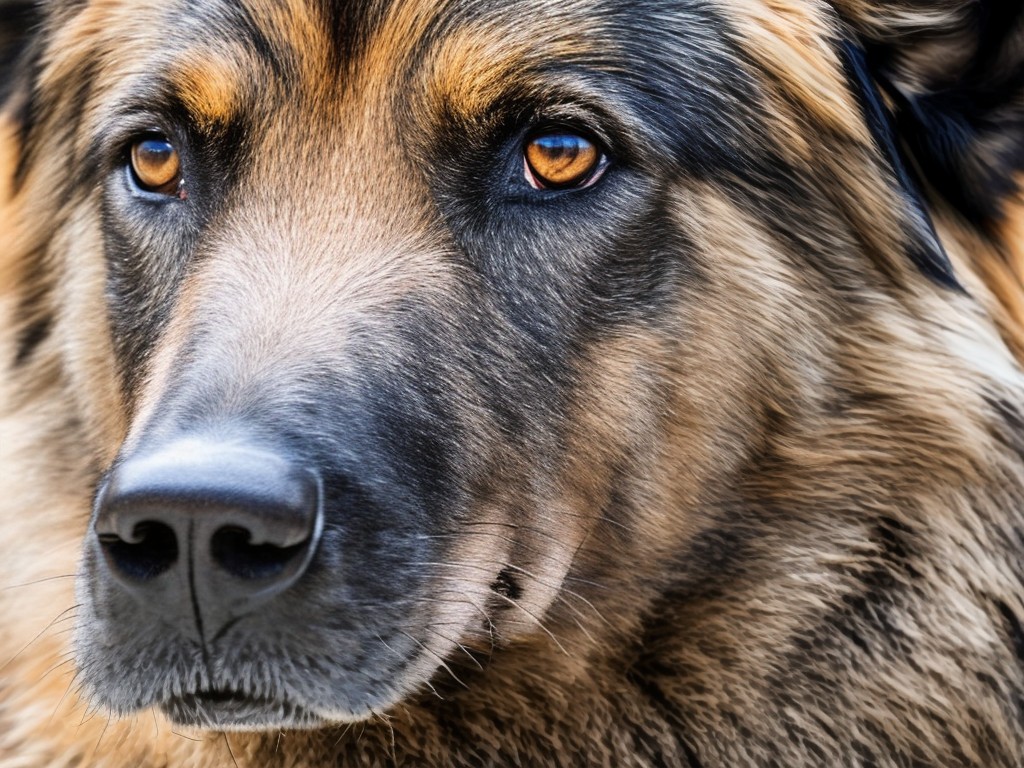 RAW photo, a close-up shot of a German Shepherd's expressive eyes, capturing their loyalty and intelligence, soft natural lighting, 8k uhd, high resolution, realistic photo, Fujifilm XT4