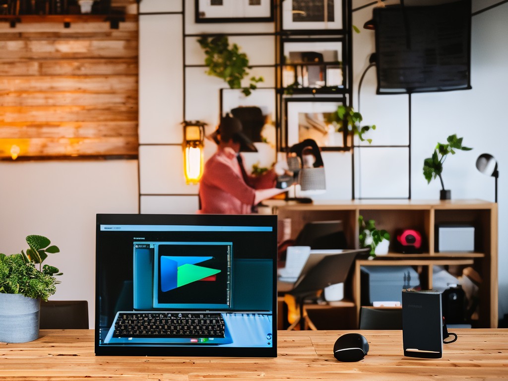 RAW photo, a programming workspace with a Node.js environment and Puppeteer library open on the screen, featuring a developer's hand operating a computer mouse and keyboard, soft lighting, 8k uhd, high quality, film grain, Fujifilm XT3