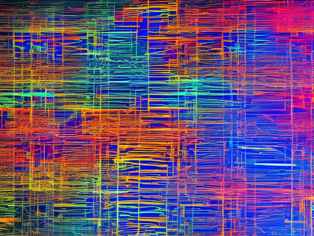 RAW photo, an abstract image of a series of interconnected computer networks with Python Requests code and rotating proxies representing data retrieval, depicted with dramatic lighting and vivid colors, 8k UHD resolution, high quality, film grain, Sony A7R IV